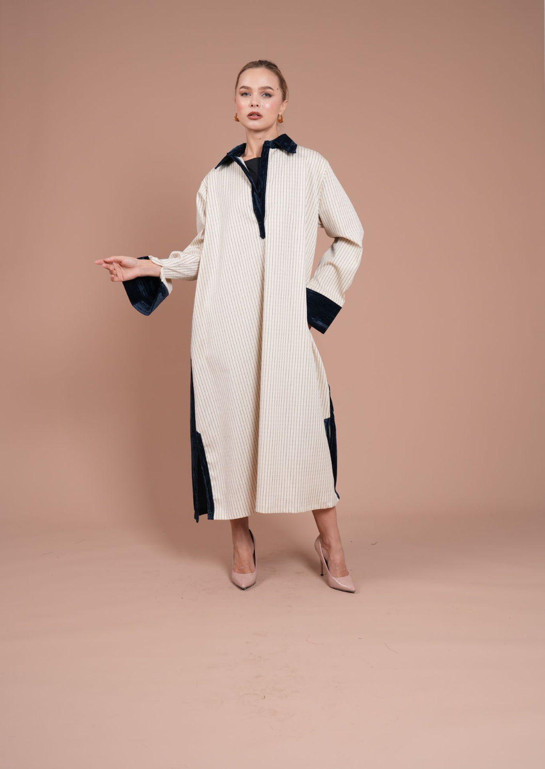 lines with collar daraa and navy