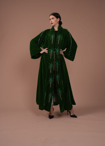 dark green palm - two piece set