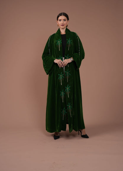 dark green palm - two piece set